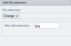 Enter the new file extension