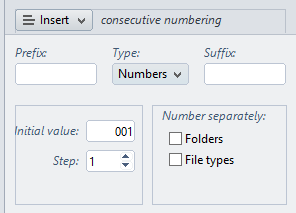 Numbering files